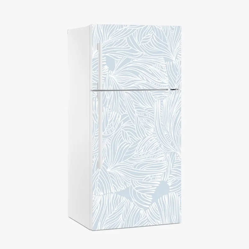 Naklejka na lodówkę turkusowy wzór łusek z złotymi detalami – Wallissimo®