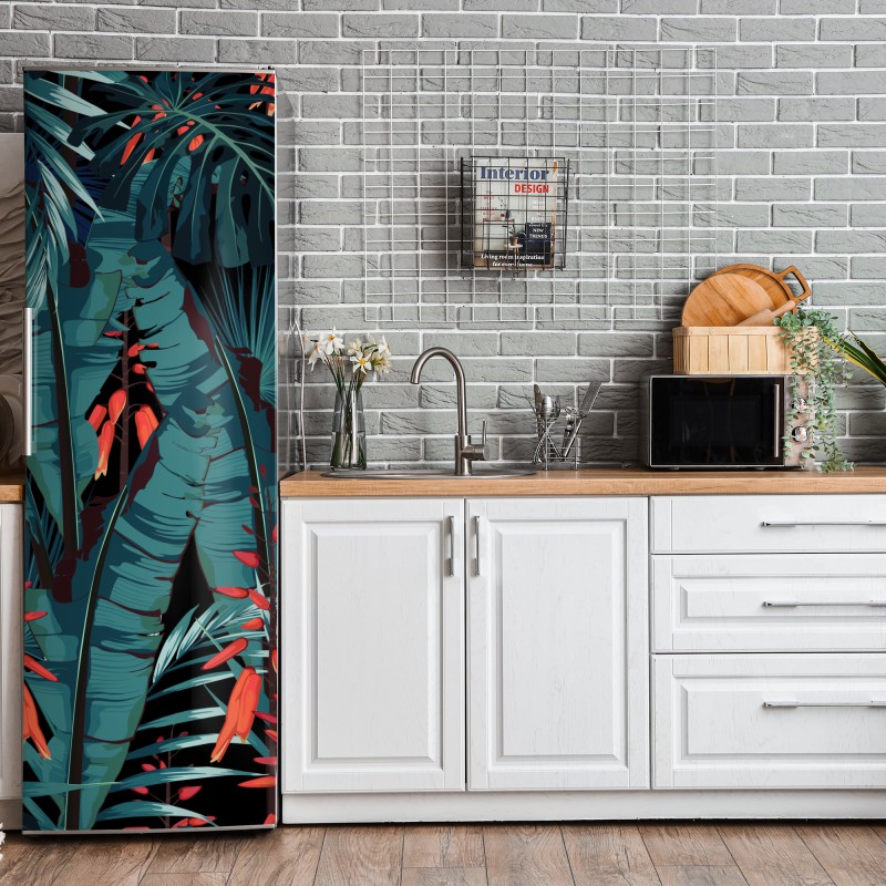 Naklejka na lodówkę słoneczna uliczka nad morzem z widokiem na zatokę – Wallissimo®