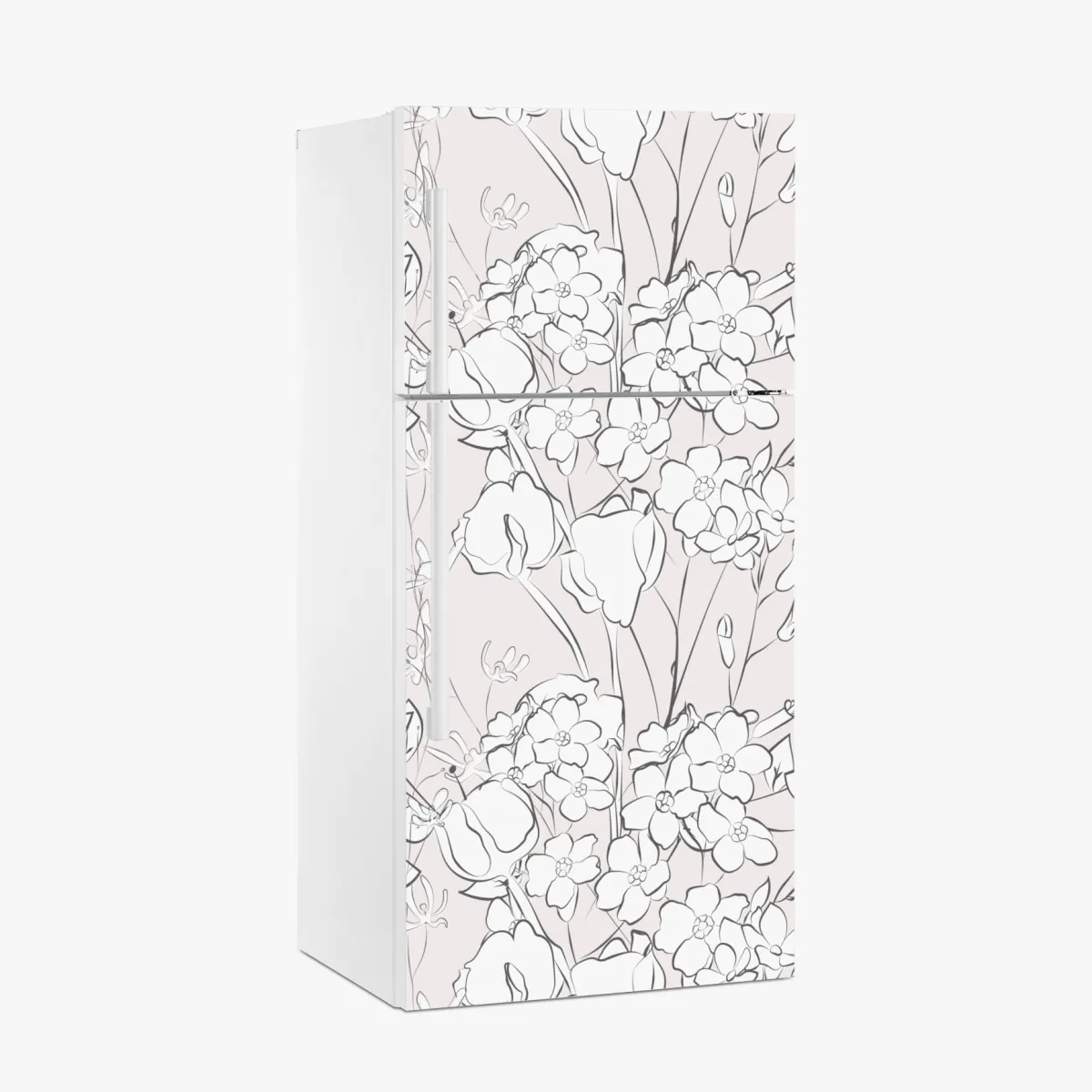 Naklejka na lodówkę delikatny pastelowy motyw kwiatowy – Wallissimo® Naklejka na lodówkę delikatny pastelowy motyw kwiatowy – Wallissimo®