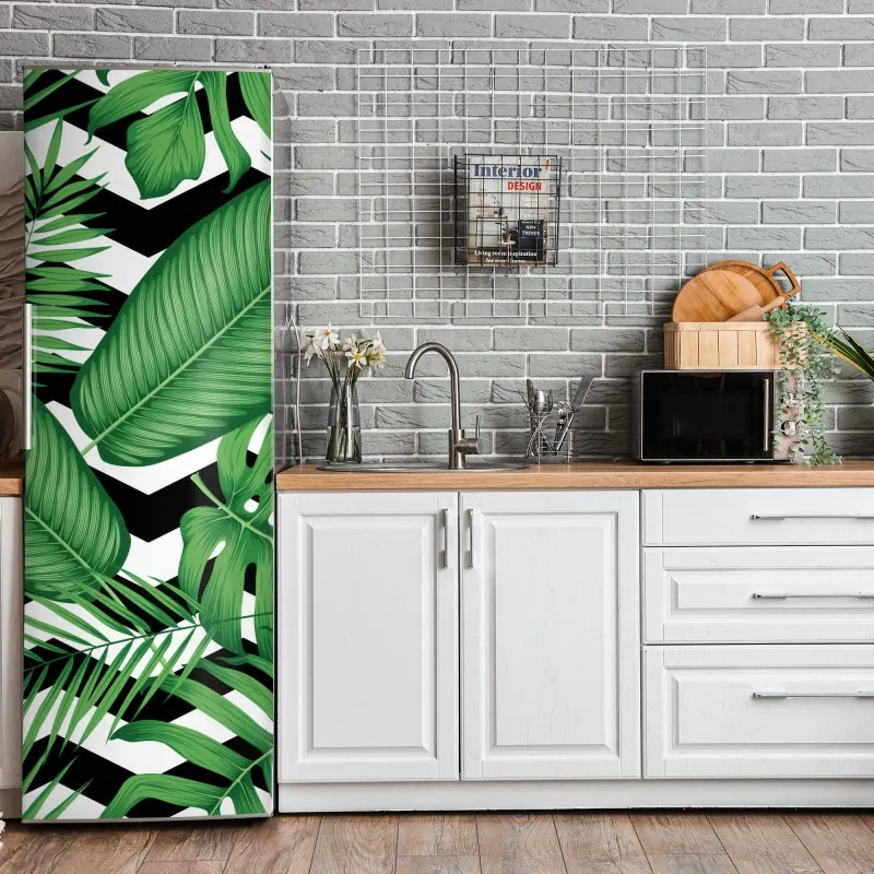 Naklejka na lodówkę vintage wzór różany w odcieniach różu – Wallissimo®