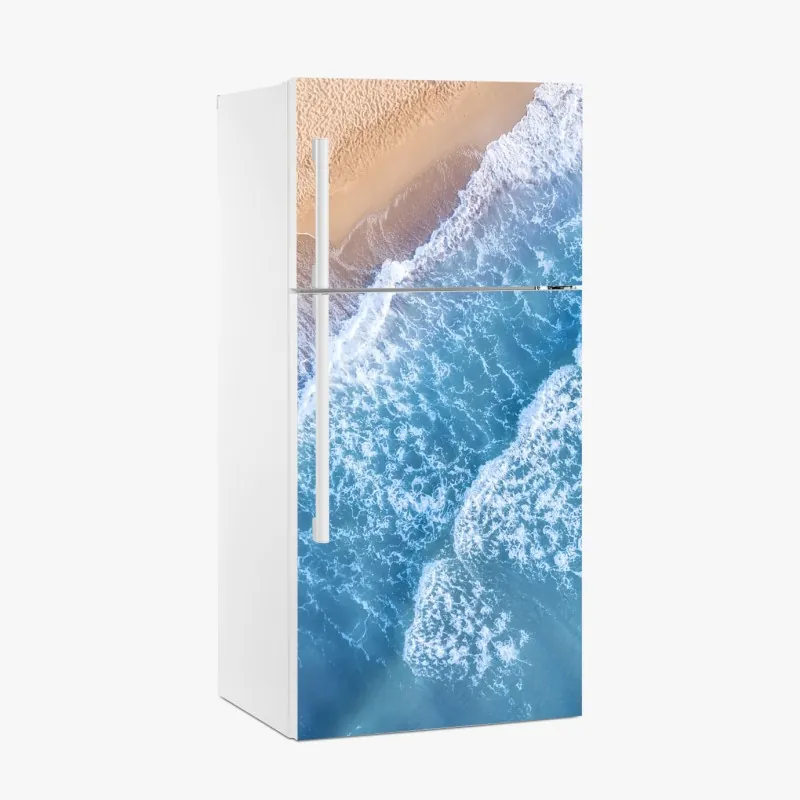 Naklejka na lodówkę delikatna beżowa ilustracja kwiatowa – Wallissimo®