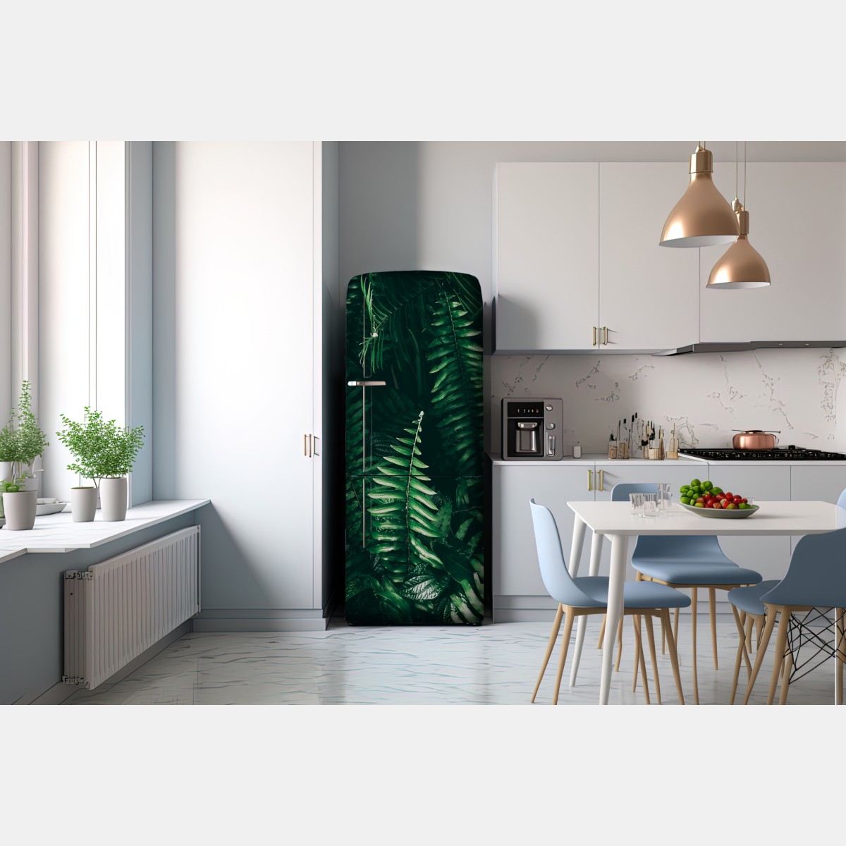 Naklejka na lodówkę bujne tropikalne liście – Wallissimo® Naklejka na lodówkę bujne tropikalne liście – Wallissimo®