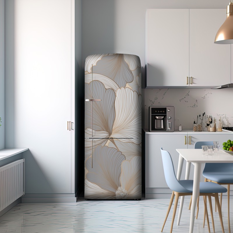 Naklejka na lodówkę delikatny pastelowy wzór kwiatowy – Wallissimo® Naklejka na lodówkę delikatny pastelowy wzór kwiatowy – Wallissimo®
