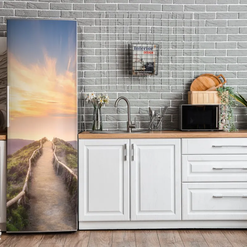 Naklejka na lodówkę intensywny portret goryla w czerni i bieli – Wallissimo®