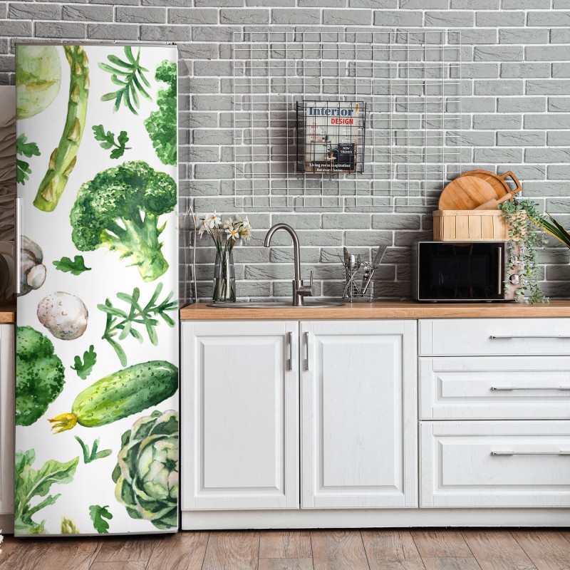 Naklejka na lodówkę złoty art deco wzór okręgów – Wallissimo®