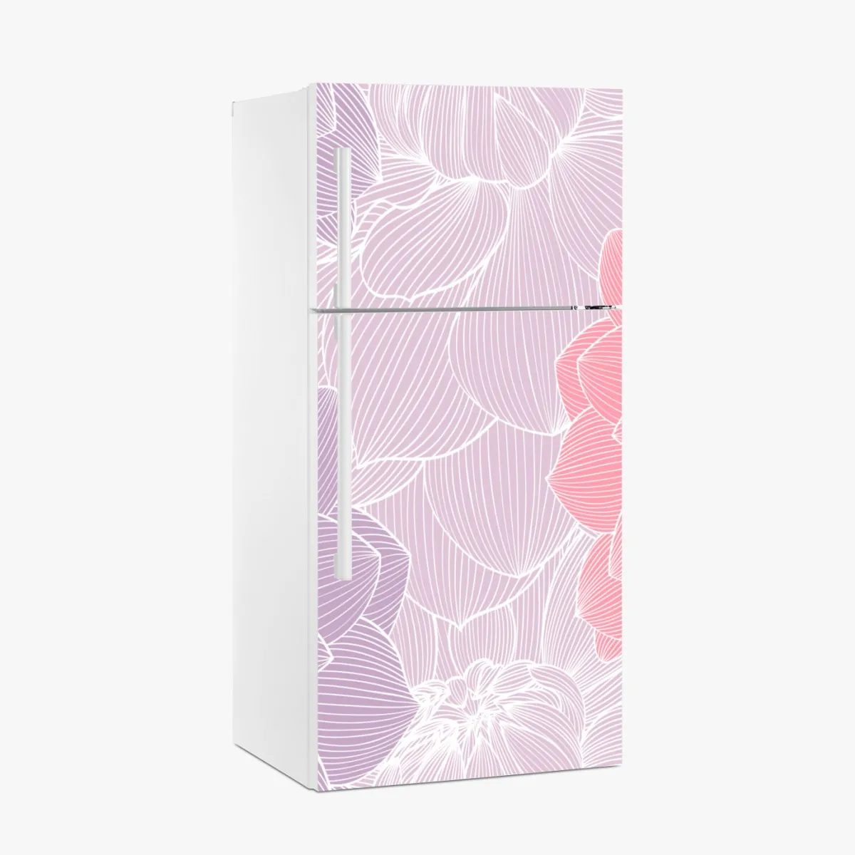 Naklejka na lodówkę delikatny pastelowy wzór kwiatowy – Wallissimo® Naklejka na lodówkę delikatny pastelowy wzór kwiatowy – Wallissimo®