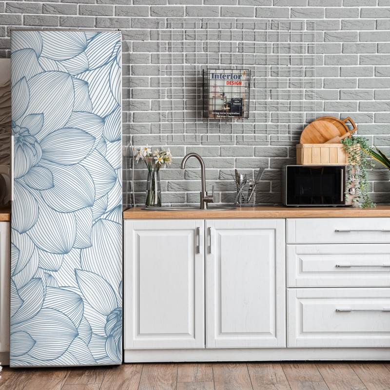 Naklejka na lodówkę miękkie niebieskie gwiazdki do pokoju dziecięcego – Wallissimo®