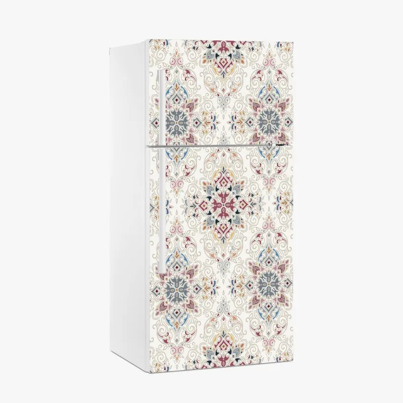 Naklejka na lodówkę ozdobny wzór damaskowy w stylu vintage