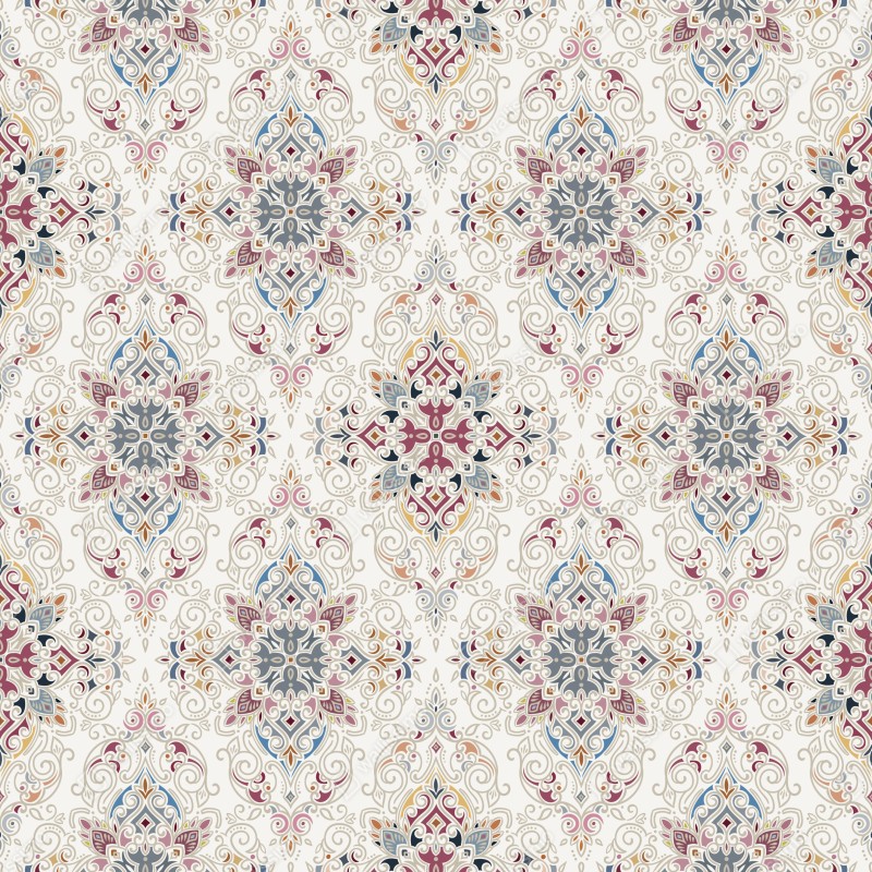 Naklejka na lodówkę ozdobny wzór damaskowy w stylu vintage – Wallissimo® Naklejka na lodówkę ozdobny wzór damaskowy w stylu vintage – Wallissimo®