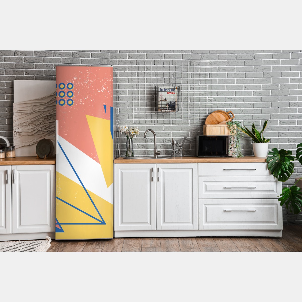 Naklejka na lodówkę pastelowa kompozycja geometryczna – Wallissimo® Naklejka na lodówkę pastelowa kompozycja geometryczna – Wallissimo®
