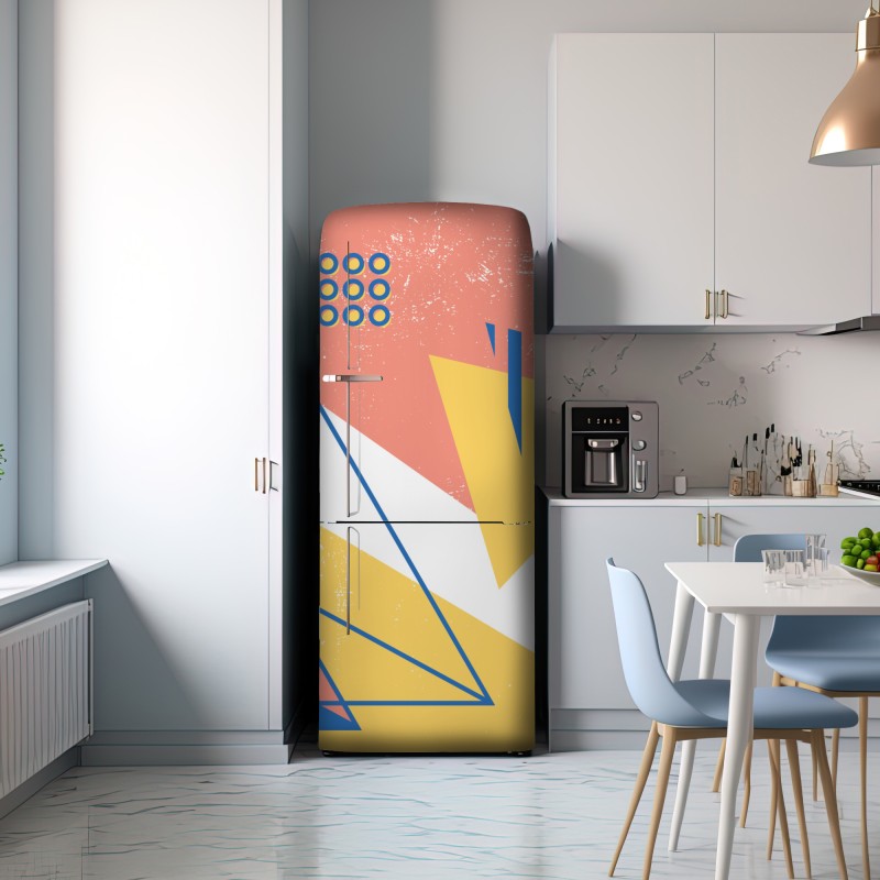 Naklejka na lodówkę pastelowa kompozycja geometryczna – Wallissimo® Naklejka na lodówkę pastelowa kompozycja geometryczna – Wallissimo®