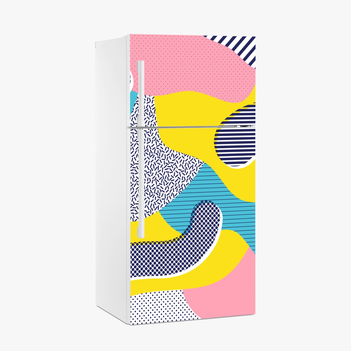 Fridge sticker playful abstract memphis pattern