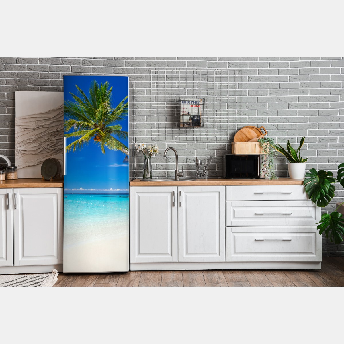 Naklejka na lodówkę tropikalna plaża w Tajlandii – Wallissimo® Naklejka na lodówkę tropikalna plaża w Tajlandii – Wallissimo®