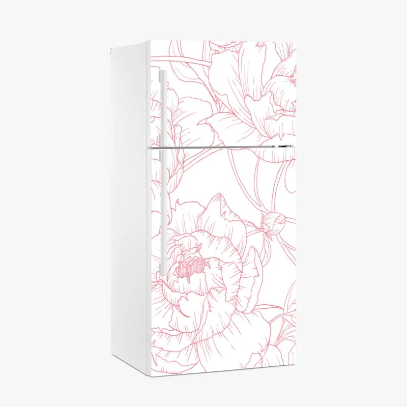 Naklejka na lodówkę wzór tropikalnych liści monstery – Wallissimo®