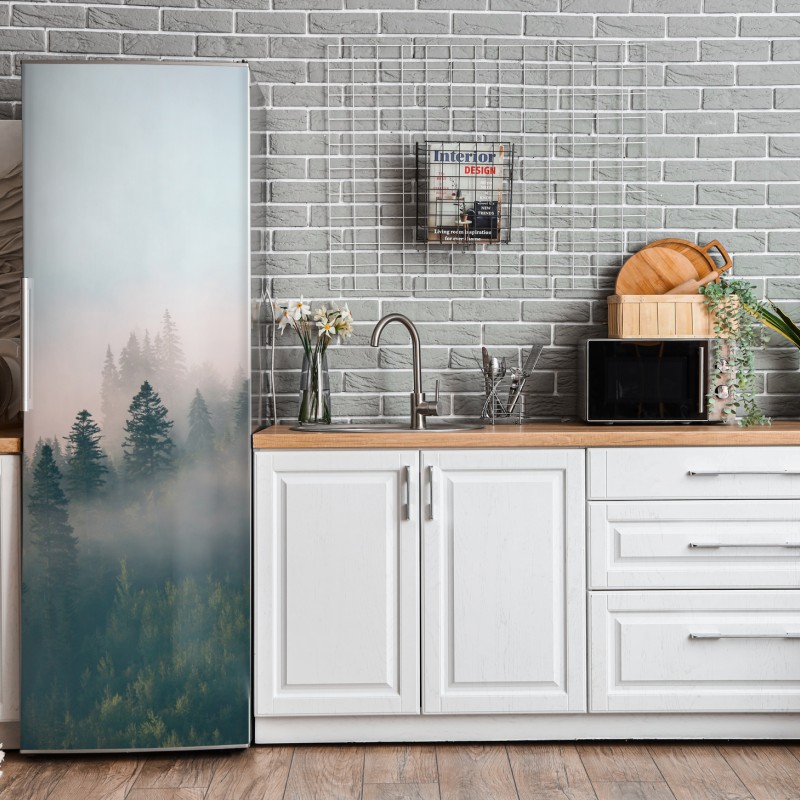 Naklejka na lodówkę beżowa tekstura marmuru – Wallissimo®