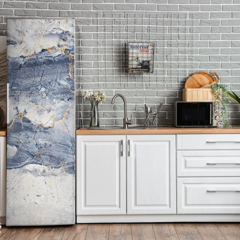 Naklejka na lodówkę nieskończona ściana czerwonych róż – Wallissimo®