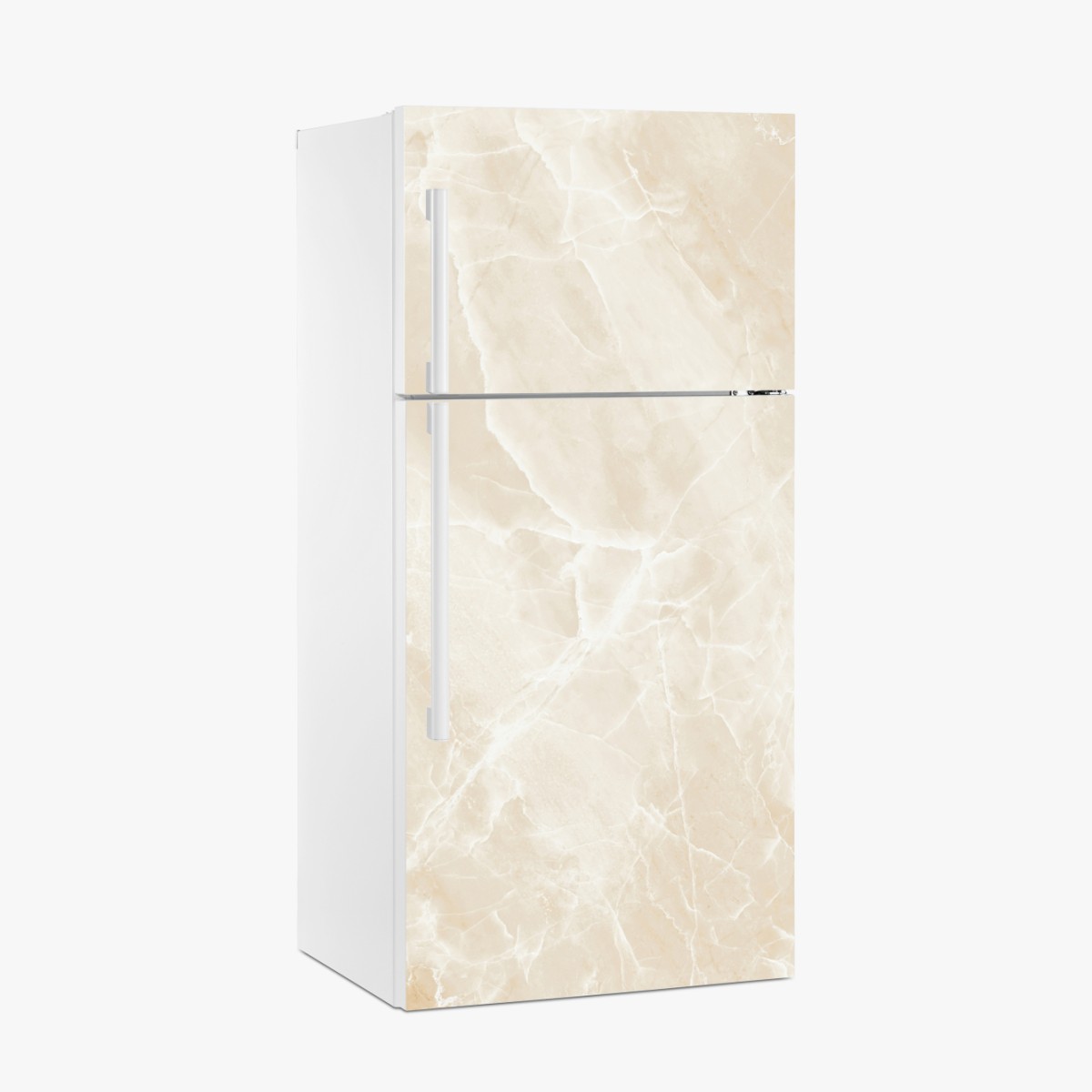 Fridge sticker beige marble texture with white veining