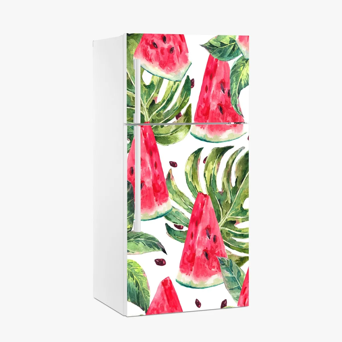 Naklejka na lodówkę akwarelowy wzór z arbuzami – Wallissimo® Naklejka na lodówkę akwarelowy wzór z arbuzami – Wallissimo®