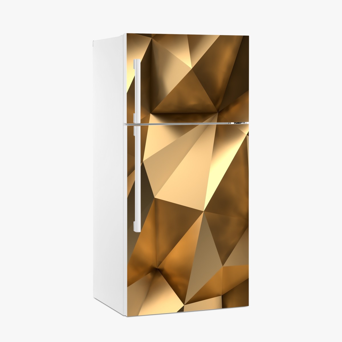 Fridge sticker gold geometric facets