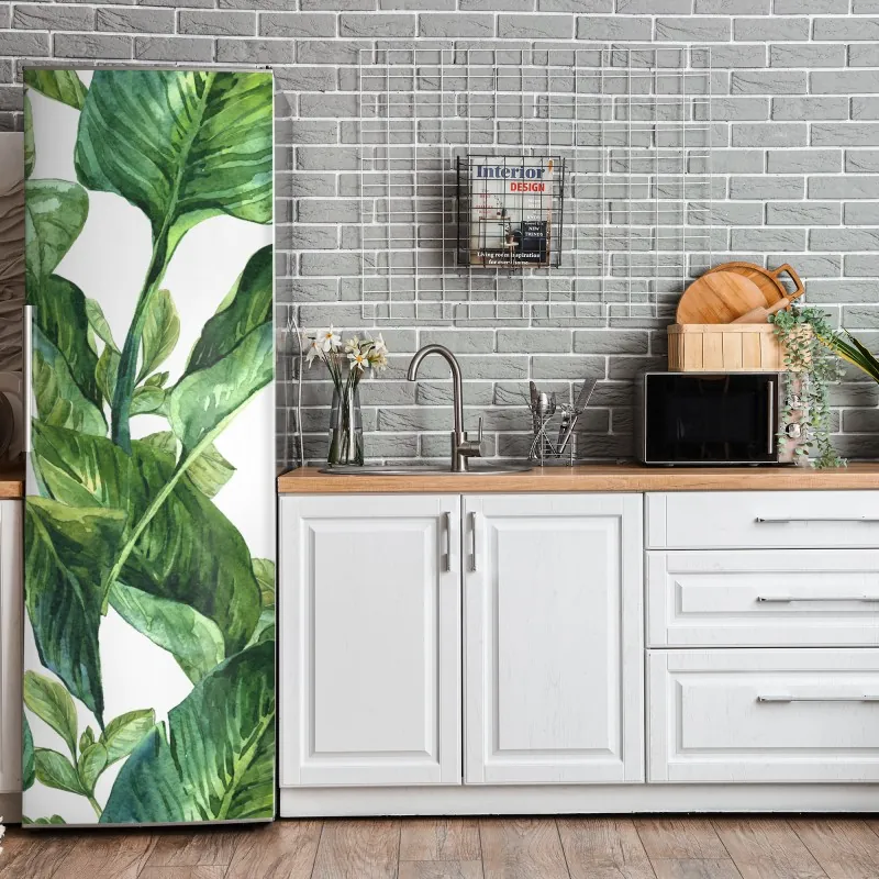 Naklejka na lodówkę trzy dmuchawce na turkusowym tle – Wallissimo®