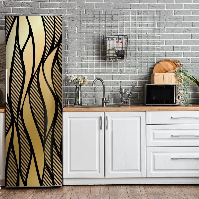 Naklejka na lodówkę zabawny wzór z zebrami – Wallissimo®