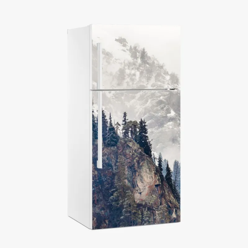 Naklejka na lodówkę geometryczny wzór labiryntu w beżu i czerni – Wallissimo®