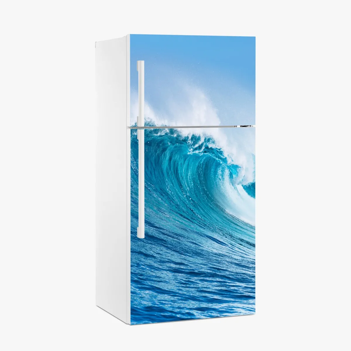 Naklejka na lodówkę majestatyczna turkusowa fala oceaniczna – Wallissimo® Naklejka na lodówkę majestatyczna turkusowa fala oceaniczna – Wallissimo®