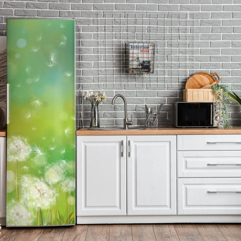 Naklejka na lodówkę Polskie pole rzepaku pod błękitnym niebem – Wallissimo®