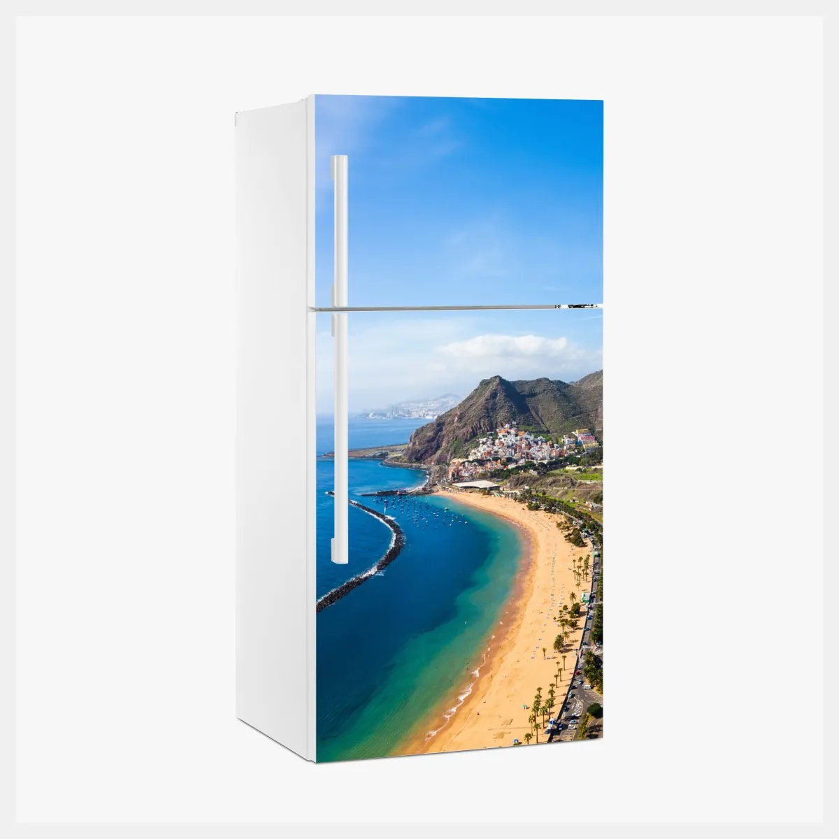 Naklejka na lodówkę plaża Las Teresitas, panorama Teneryfy – Wallissimo® Naklejka na lodówkę plaża Las Teresitas, panorama Teneryfy – Wallissimo®