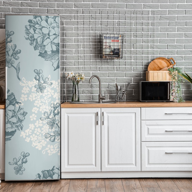 Naklejka na lodówkę jasny żółty wzór w kropki do pokoju – Wallissimo®