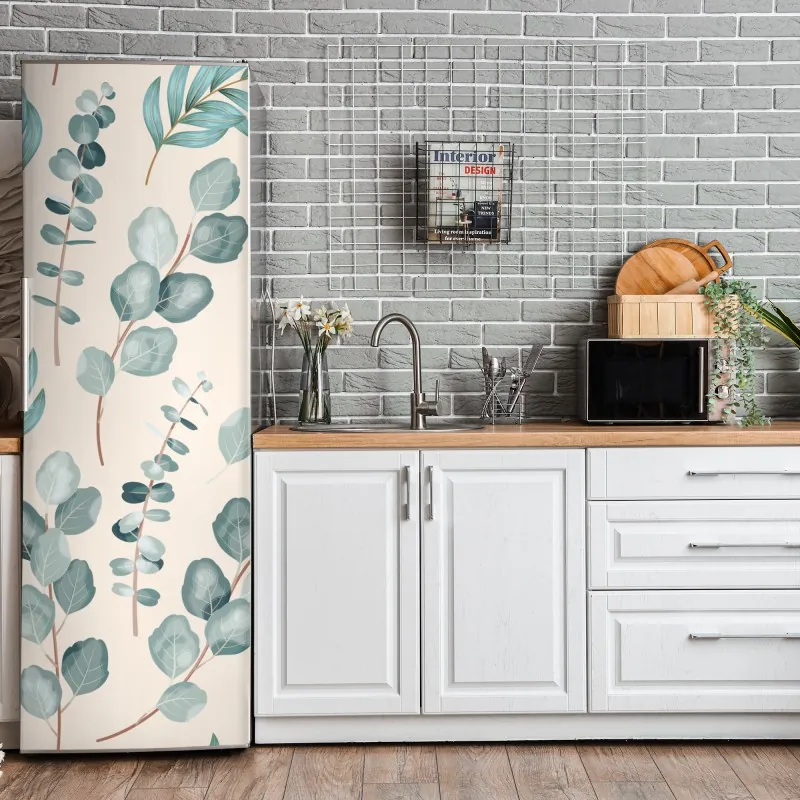 Naklejka na lodówkę zielona tekstura marmuru – Wallissimo®