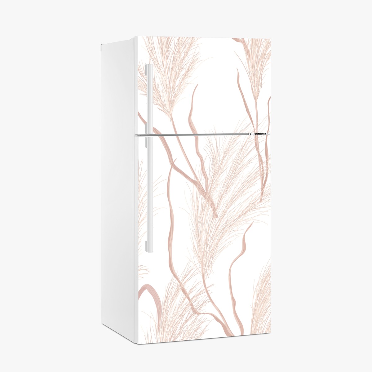 Fridge sticker soft pampas grass pattern