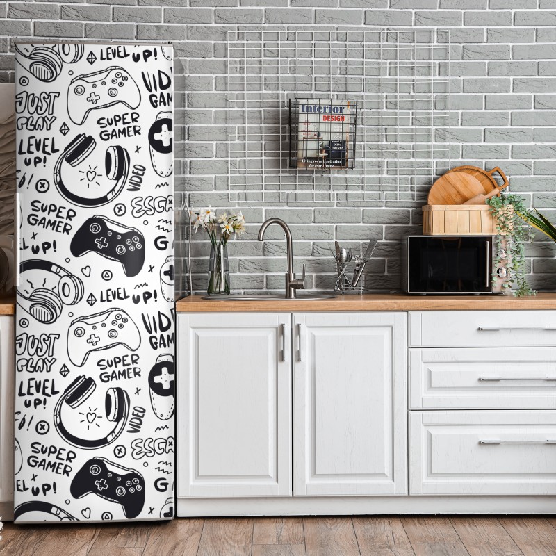 Naklejka na lodówkę intymny monochromatyczny portret – Wallissimo®