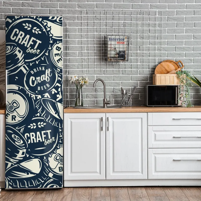 Naklejka na lodówkę delikatne pastelowe kwiaty w akwareli – Wallissimo®