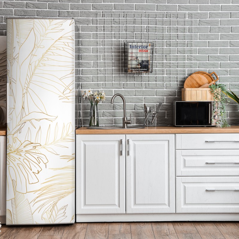 Naklejka na lodówkę delikatny portret różowego flaminga – Wallissimo®