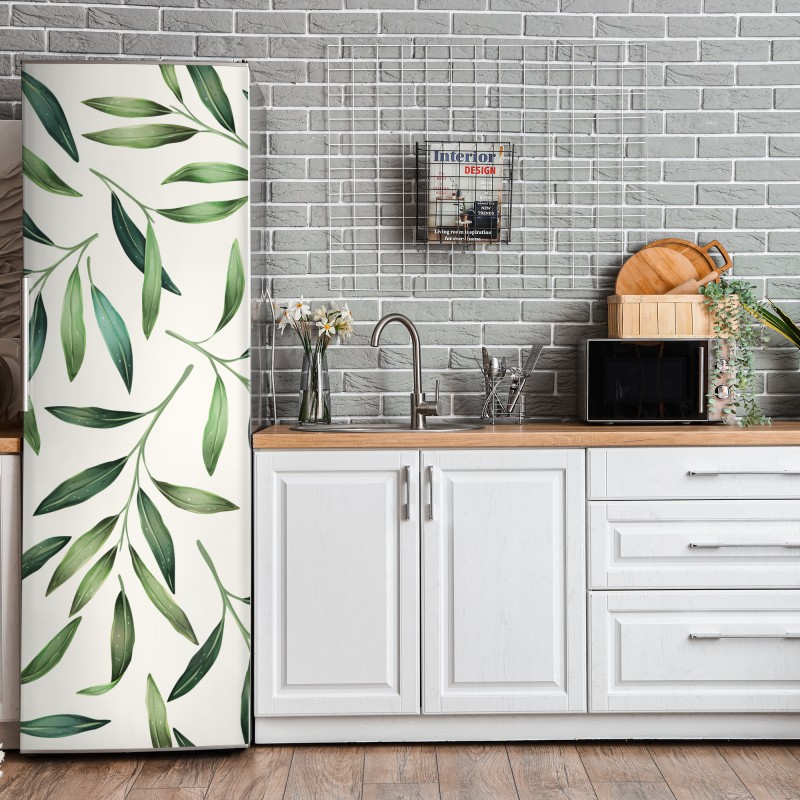 Naklejka na lodówkę pastelowe palmy o zmierzchu – Wallissimo®