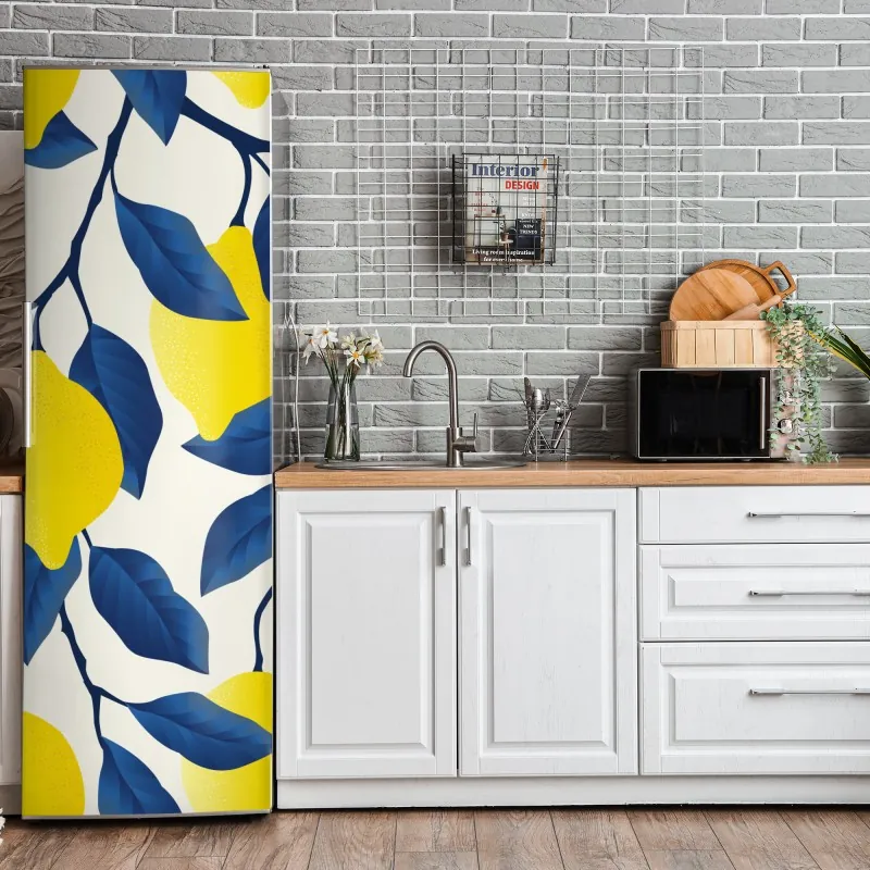 Naklejka na lodówkę zabawny wzór z zebrami – Wallissimo®