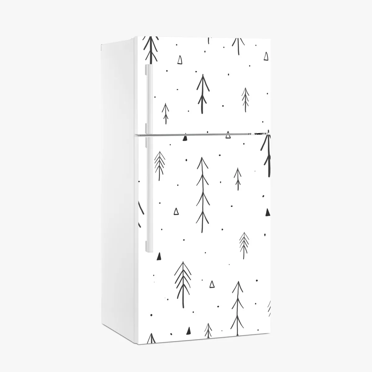 Naklejka na lodówkę minimalistyczny wzór z ręcznie rysowanymi drzewami – Wallissimo® Naklejka na lodówkę minimalistyczny wzór z ręcznie rysowanymi drzewami – Wallissimo®