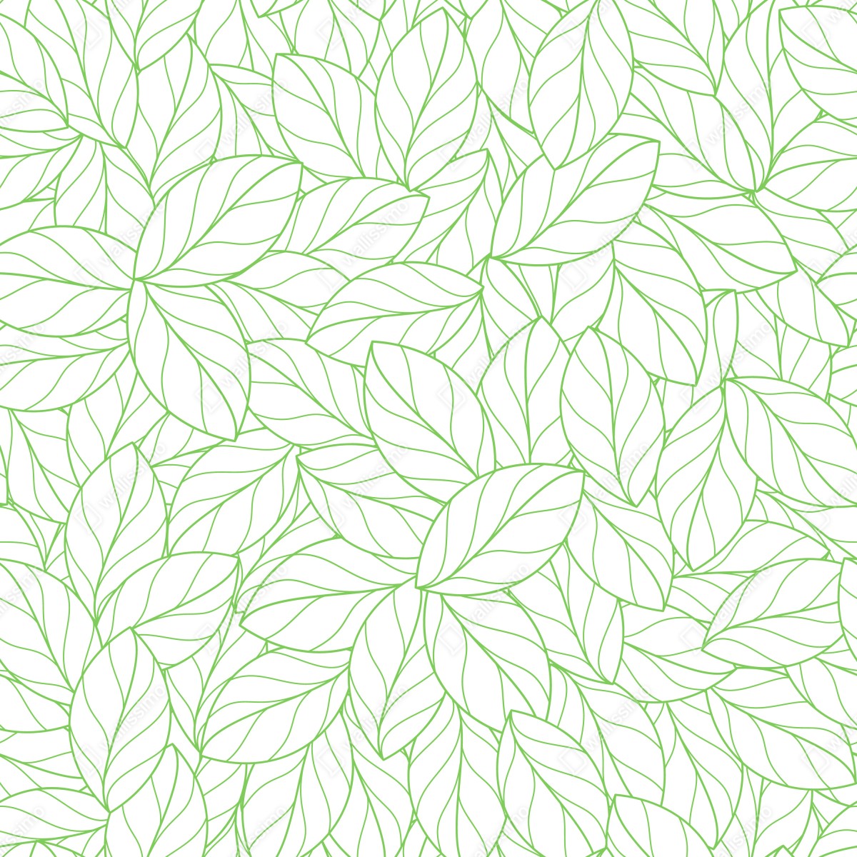 Naklejka na lodówkę zielony wzór liści – Wallissimo® Naklejka na lodówkę zielony wzór liści – Wallissimo®