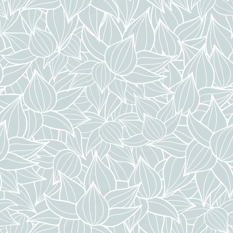 Naklejka na lodówkę delikatny turkusowy wzór liści – Wallissimo® Naklejka na lodówkę delikatny turkusowy wzór liści – Wallissimo®