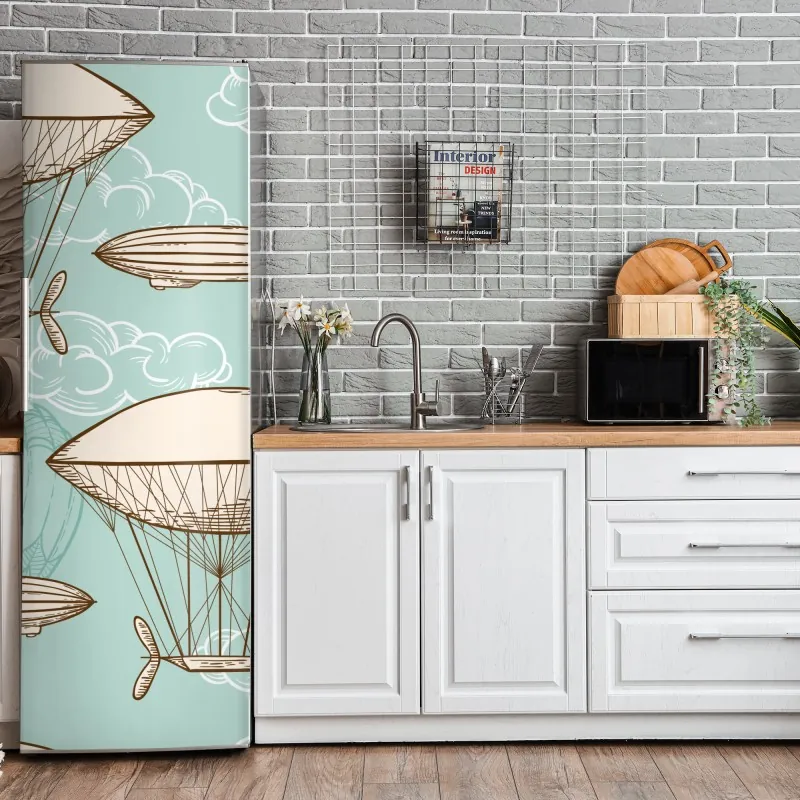 Naklejka na lodówkę złote geometryczne fasety – Wallissimo®