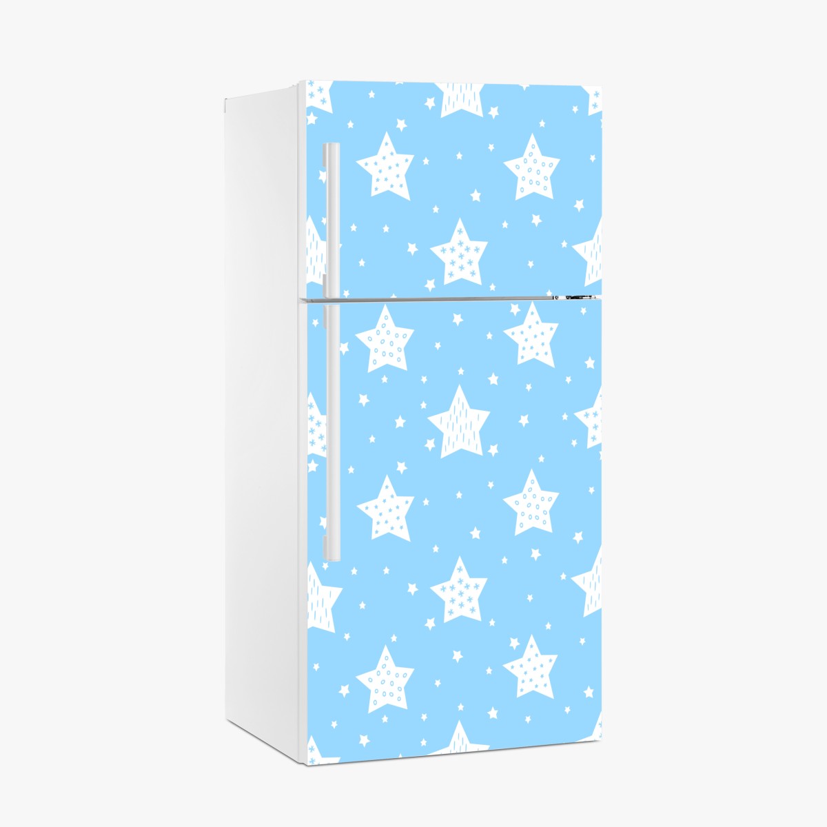 Fridge sticker soft blue stars for nursery wall