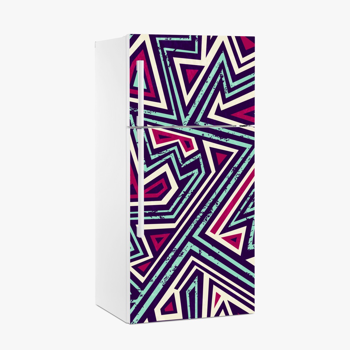 Fridge sticker bold geometric triangle pattern