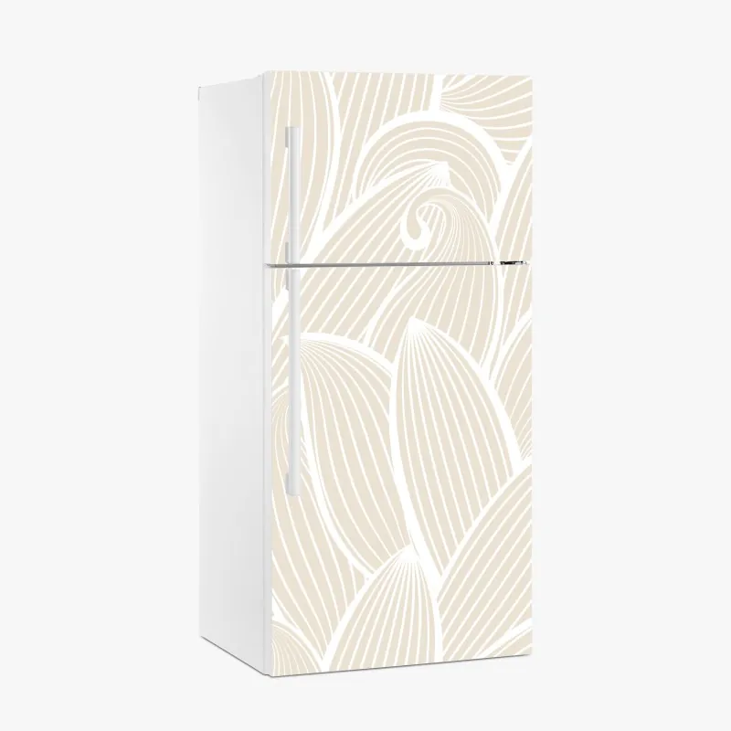 Naklejka na lodówkę delikatny beżowy botaniczny wzór