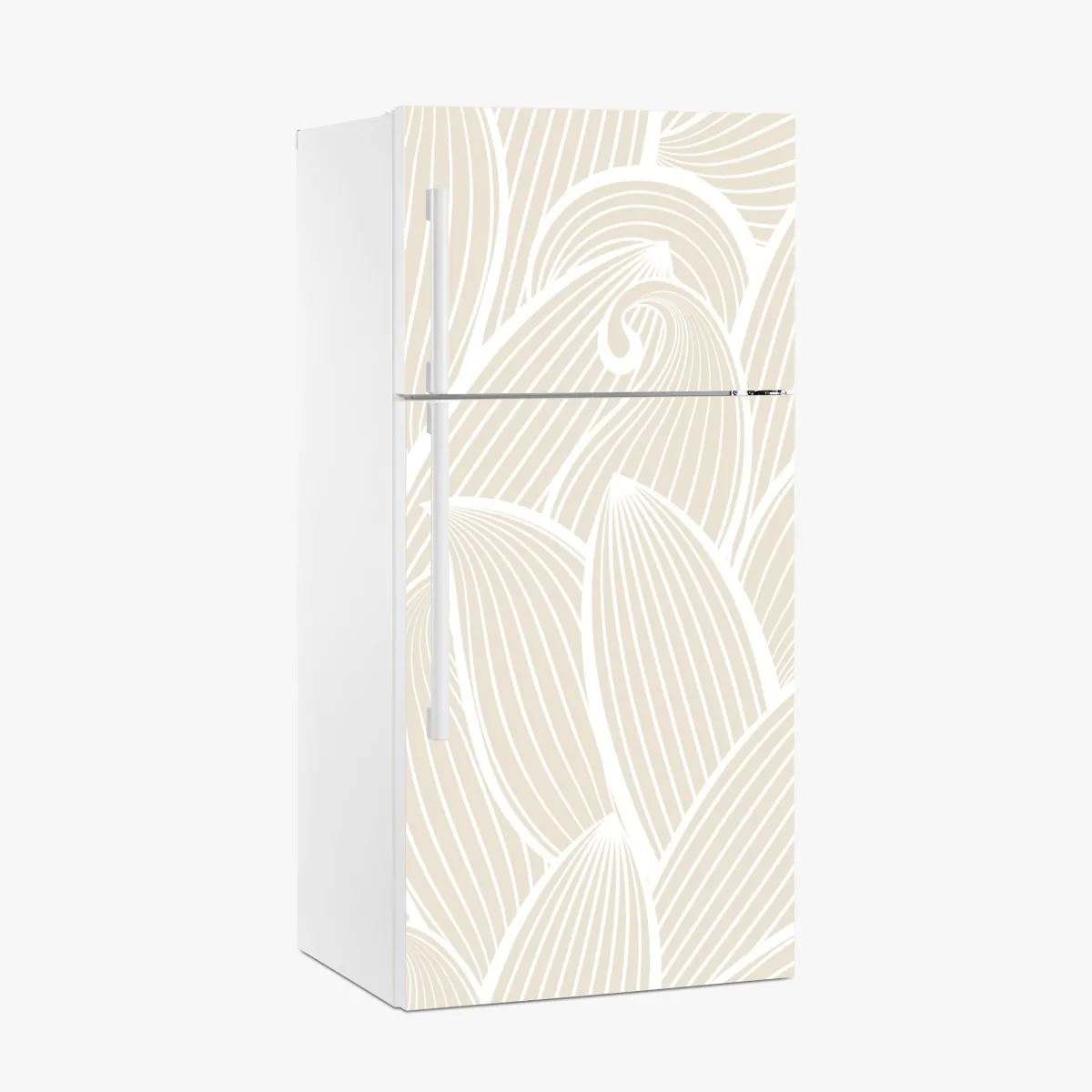 Naklejka na lodówkę delikatny beżowy botaniczny wzór – Wallissimo® Naklejka na lodówkę delikatny beżowy botaniczny wzór – Wallissimo®