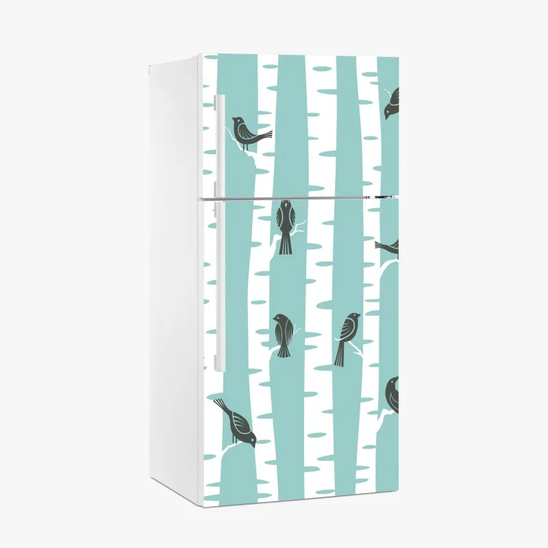 Naklejka na lodówkę tropikalny wzór strelicji – Wallissimo®