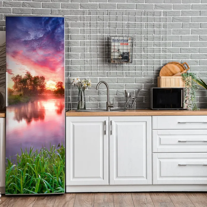 Naklejka na lodówkę surowa tekstura betonowej ściany – Wallissimo®