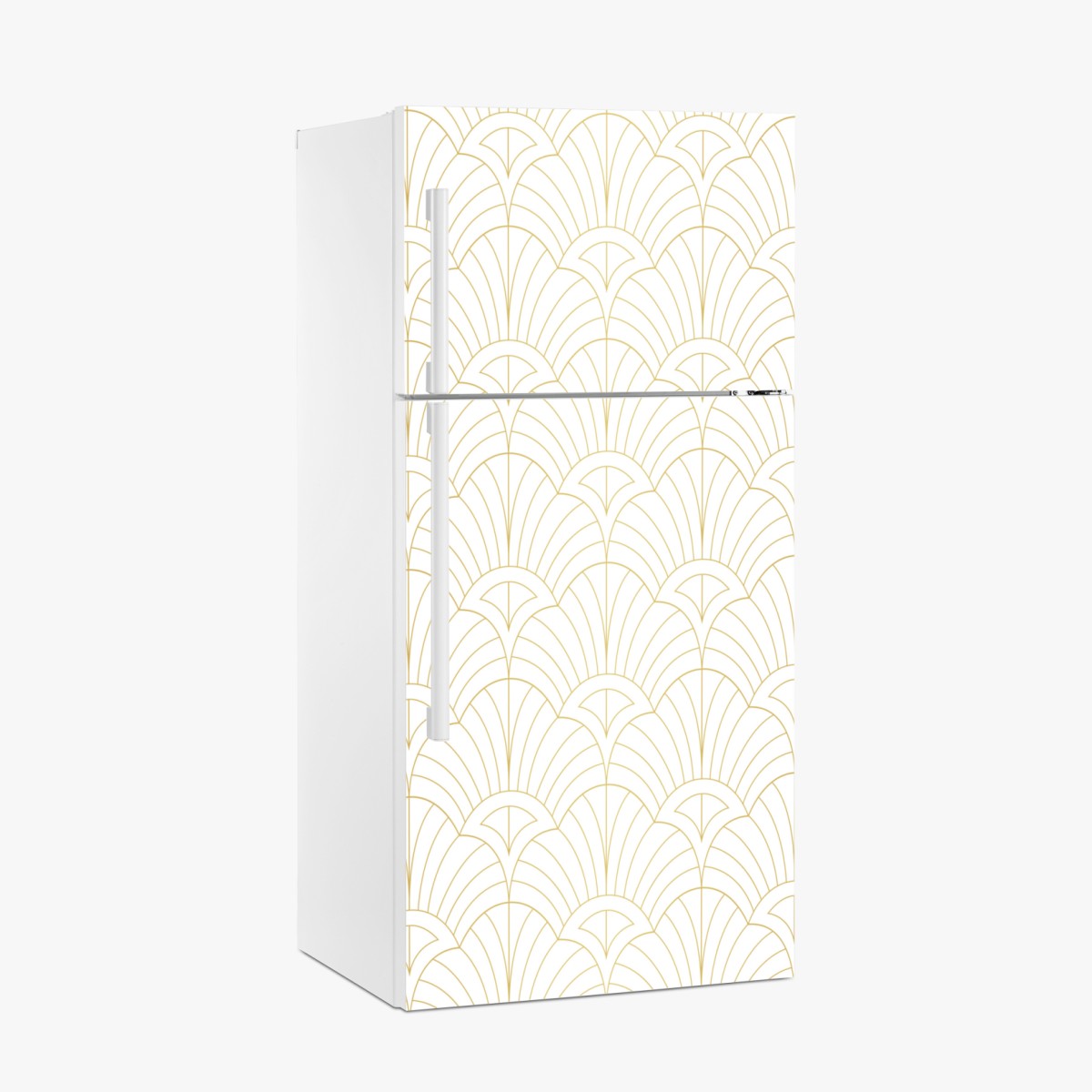 Fridge sticker elegant gold art deco pattern