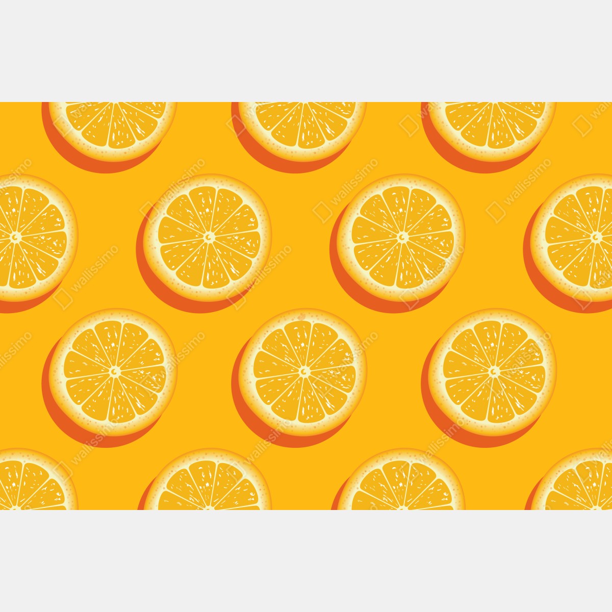 Naklejka na lodówkę żywy wzór plasterków pomarańczy – Wallissimo® Naklejka na lodówkę żywy wzór plasterków pomarańczy – Wallissimo®