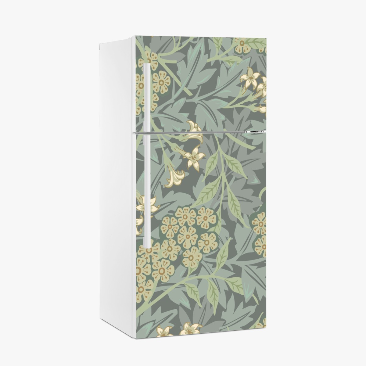 Fridge sticker vintage botanical floral pattern